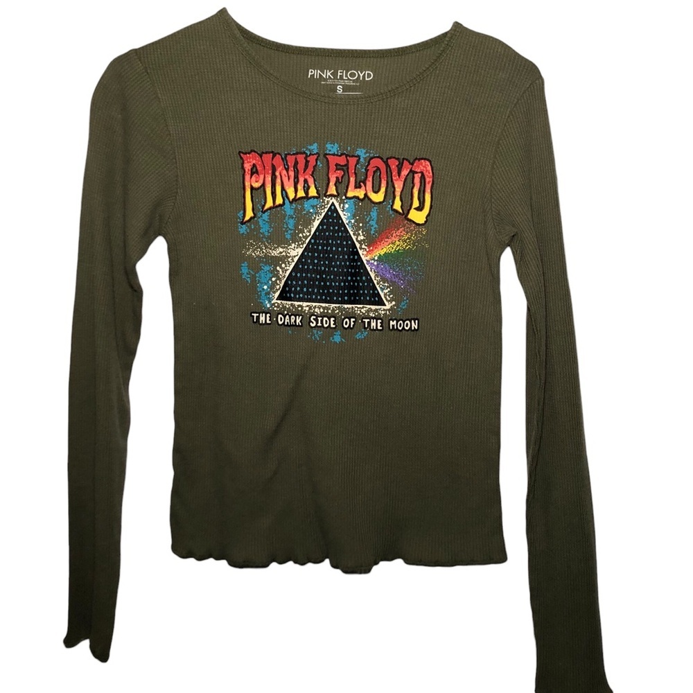 Pink Floyd Green Thermal Long Sleeve Shirt Graphic Adult Size Small